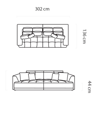 Bigsofa Tiga, elektryczny wysuw siedziska, Wersal Bigsofa Tiga, elektryczny wysuw siedziska, Wersal