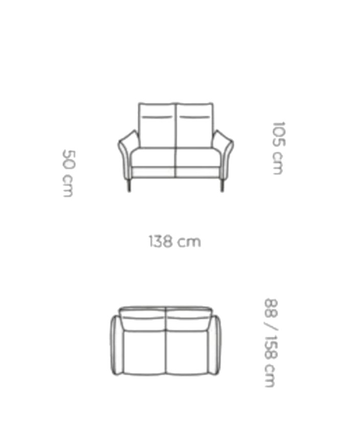 Sofa Xavi S 2 R, funkcja relaks x 1 reclainer, Wersal