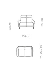 Sofa Xavi S 2 R, funkcja relaks x 1 reclainer, Wersal