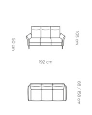 Sofa Xavi S 3 R, funkcja relaks x 1 reclainer, Wersal