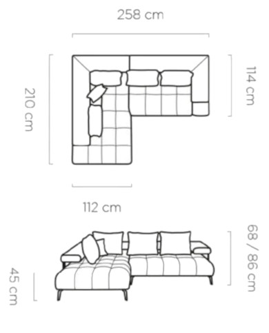 Narożnik Magnetic L, elektrycznie wysuwane siedzisko, WERSAL Narożnik Magnetic L, elektrycznie wysuwane siedzisko, WERSAL