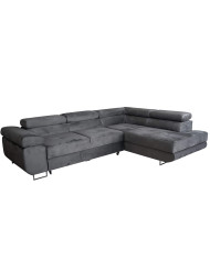 Super Cena! Narożnik Malibu, funkcja spania, pojemnik, regulowane zagłówki, prawostronny, Monolith 85, Antex