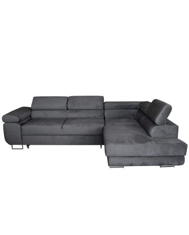 Super Cena! Narożnik Malibu, funkcja spania, pojemnik, regulowane zagłówki, prawostronny, Monolith 85, Antex