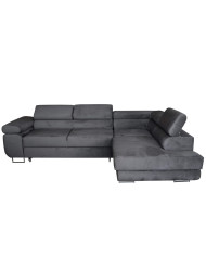 Super Cena! Narożnik Malibu, funkcja spania, pojemnik, regulowane zagłówki, prawostronny, Monolith 85, Antex