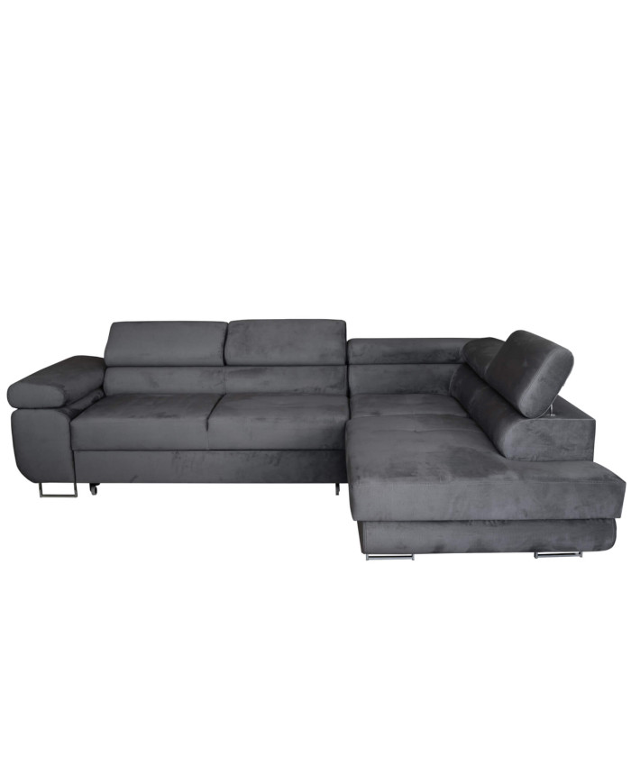 Super Cena! Narożnik Malibu, funkcja spania, pojemnik, regulowane zagłówki, lewostronny, Monolith 85, Antex