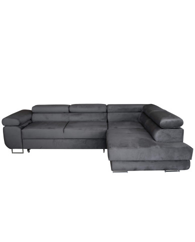 Super Cena! Narożnik Malibu, funkcja spania, pojemnik, regulowane zagłówki, lewostronny, Monolith 85, Antex