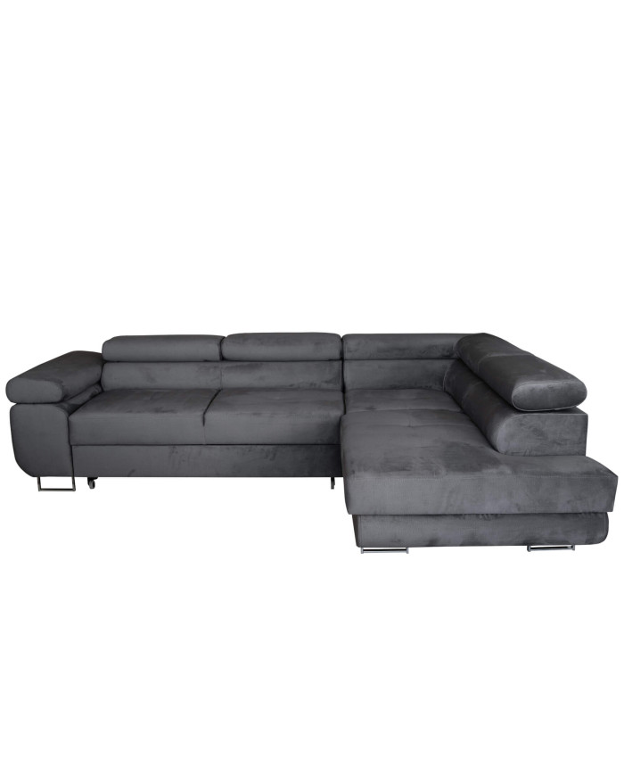 Super Cena! Narożnik Malibu, funkcja spania, pojemnik, regulowane zagłówki, lewostronny, Monolith 85, Antex