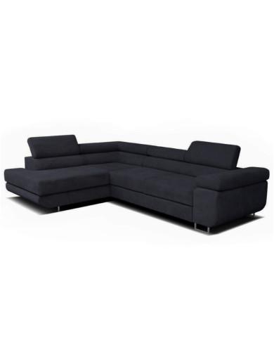 Super Cena! Narożnik Malibu, funkcja spania, pojemnik, regulowane zagłówki, lewostronny, Monolith 97, Antex