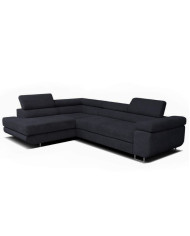 Super Cena! Narożnik Malibu, funkcja spania, pojemnik, regulowane zagłówki, lewostronny, Monolith 97, Antex