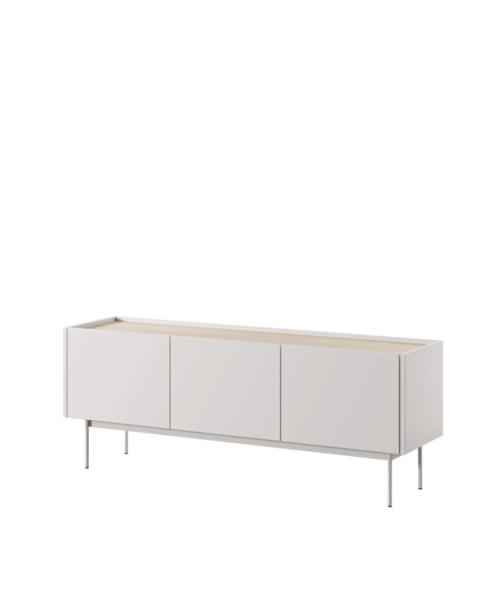 Szafka rtv Color RTV144, drzwiczki, wnęka, Cashmere/ Dąb linea, PIASKI