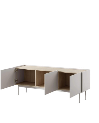 Szafka rtv Color RTV144, drzwiczki, wnęka, Cashmere/ Dąb linea, PIASKI
