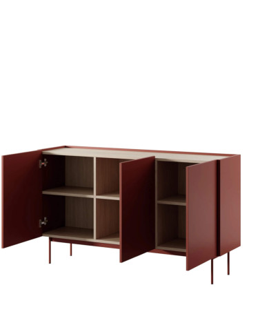 Komoda Color K144, drzwiczki, Ceramic red/ Dąb linea, PIASKI Komoda Color K144, drzwiczki, Ceramic red/ Dąb linea, PIASKI