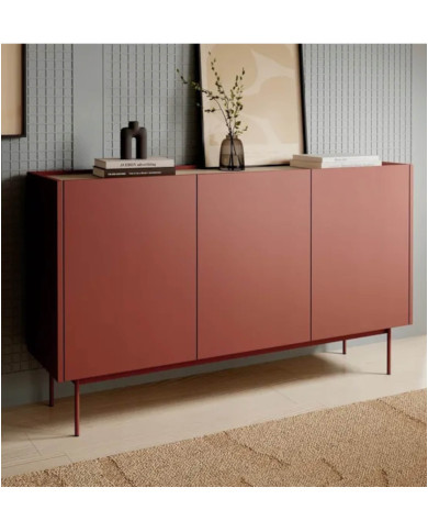Komoda Color K144, drzwiczki, Ceramic red/ Dąb linea, PIASKI Komoda Color K144, drzwiczki, Ceramic red/ Dąb linea, PIASKI