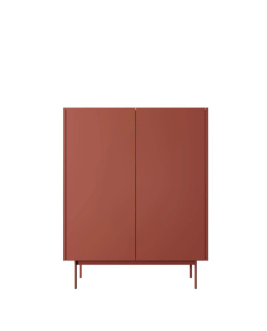 Komoda wysoka Color KD97, drzwiczki, Ceramic red/ Dąb linea, PIASKI Komoda wysoka Color KD97, drzwiczki, Ceramic red/ Dąb linea, PIASKI
