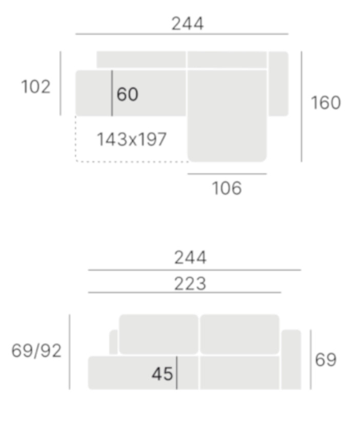 Narożnik Cozy, funkcja spania, pojemnik, COMFORTEO