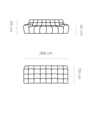 Sofa Campile, elektrycznie wysuwane siedzisko, Wersal