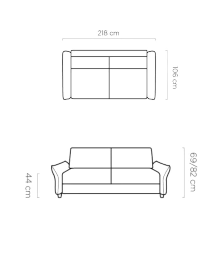 Sofa Canto 160, włoska funkcja spania, materac, Wersal