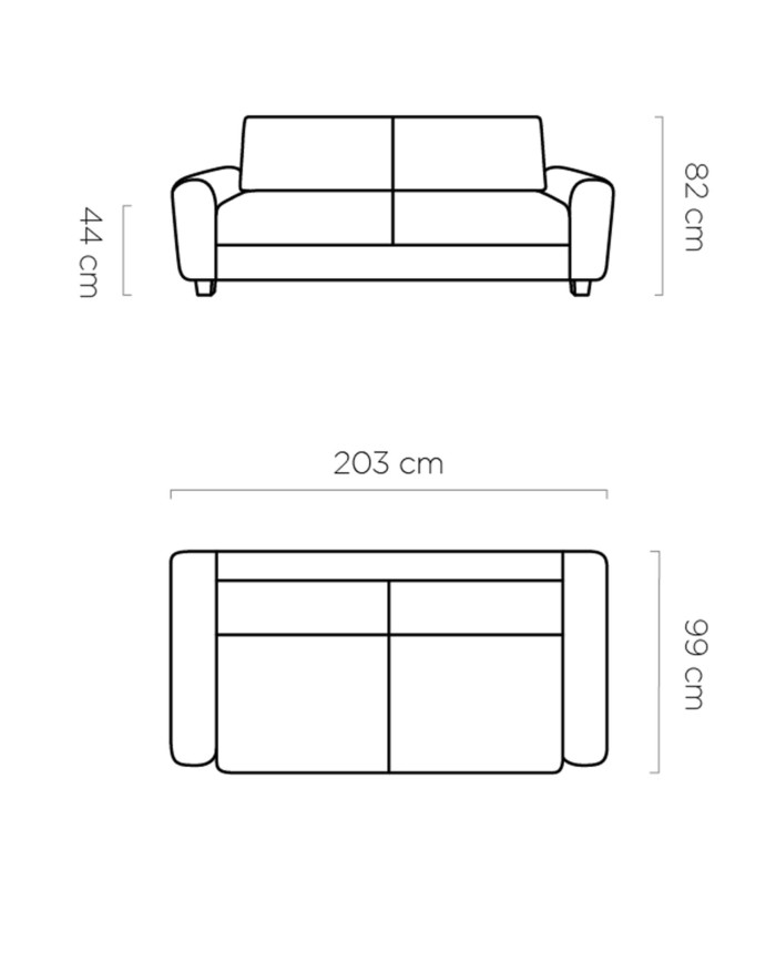 Sofa Capri 140, włoska funkcja spania, materac, Wersal