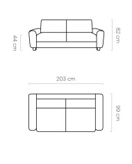 Sofa Capri 140, włoska funkcja spania, materac, Wersal