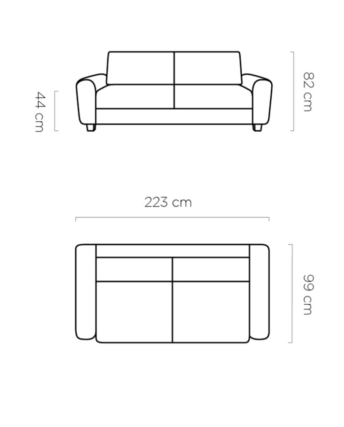 Sofa Capri 160, włoska funkcja spania, materac, Wersal