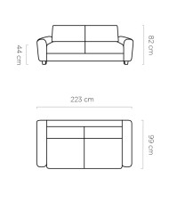 Sofa Capri 160, włoska funkcja spania, materac, Wersal