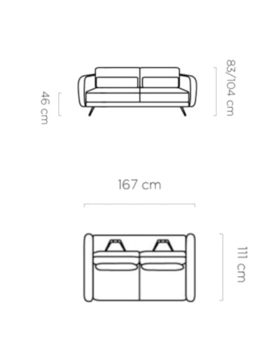 Sofa Ilusio 2, elektryczna regulacja siedziska, manualna regulacja oparć, Wersal Sofa Ilusio 2, elektryczna regulacja siedziska, manualna regulacja oparć, Wersal