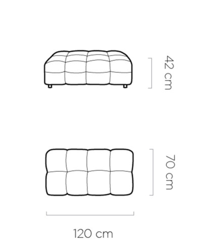 Pufa Tollo XL, prostokątna, Wersal Pufa Tollo XL, prostokątna, Wersal