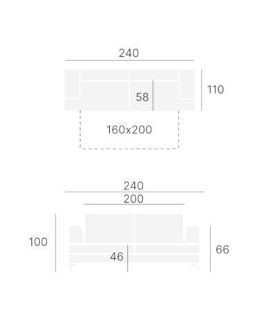 Sofa Vello, funkcja spania, pojemnik, COMFORTEO