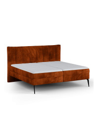 Łóżko kontynentalne Aurora 140x200 cm, tapicerowane, materac, pojemnik, Wersal