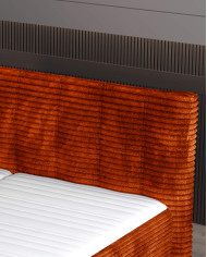 Łóżko kontynentalne Aurora 180x200 cm, tapicerowane, materac, pojemnik, Wersal