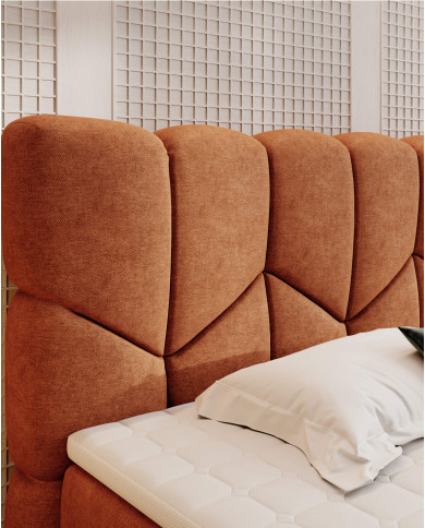 Łóżko kontynentalne Bari 180x200 cm, boxspring, tapicerowane, materace Wersal Łóżko kontynentalne Bari 180x200 cm, boxspring, tapicerowane, materace Wersal