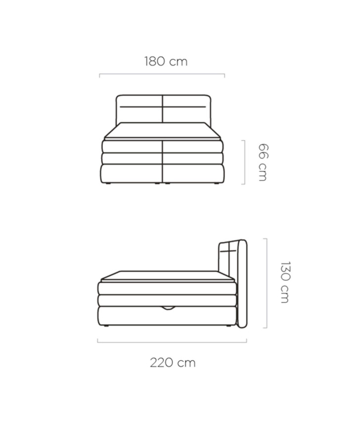 Łóżko kontynentalne Hudson 160x200 cm, boxspring, tapicerowane, materace, pojemniki, Wersal