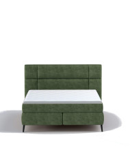 Łóżko kontynentalne Lucio 180x200 cm, boxspring, tapicerowane, materace, Wersal