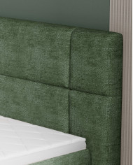 Łóżko kontynentalne Lucio 180x200 cm, boxspring, tapicerowane, materace, Wersal