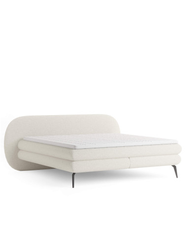 Łóżko kontynentalne Ovo 140x200 cm, tapicerowane, boxspring, materace, Wersal Łóżko kontynentalne Ovo 140x200 cm, tapicerowane, boxspring, materace, Wersal
