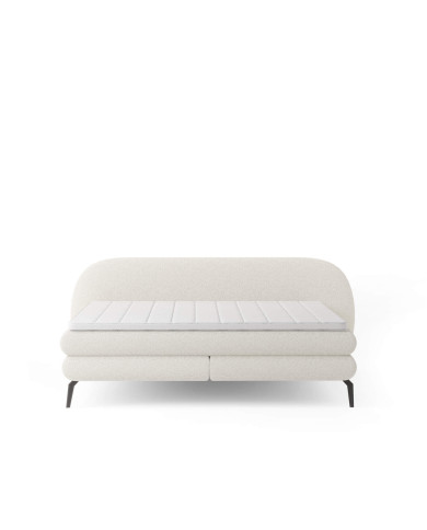Łóżko kontynentalne Ovo 140x200 cm, tapicerowane, boxspring, materace, Wersal Łóżko kontynentalne Ovo 140x200 cm, tapicerowane, boxspring, materace, Wersal