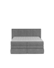 Łóżko kontynentalne Minola 160x200 cm, boxspring, tapicerowane, materace, pojemniki, Wersal