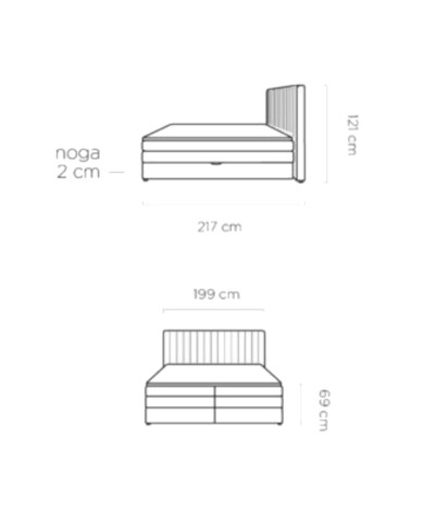 Łóżko kontynentalne Minola 180x200 cm, boxspring, tapicerowane, materace, pojemniki, Wersal Łóżko kontynentalne Minola 180x200 cm, boxspring, tapicerowane, materace, pojemniki, Wersal
