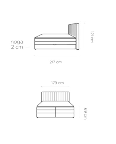 Łóżko kontynentalne Minola 160x200 cm, boxspring, tapicerowane, materace, pojemniki, Wersal Łóżko kontynentalne Minola 160x200 cm, boxspring, tapicerowane, materace, pojemniki, Wersal