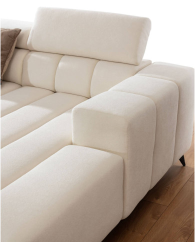 Narożnik Ragusso U, OS+R+3F+OSB, funkcja spania, pojemniki, regulowane zagłówki, Stagra