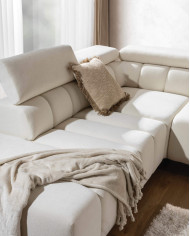 Narożnik Ragusso U, OS+R+3F+OSB, funkcja spania, pojemniki, regulowane zagłówki, Stagra