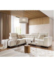 Narożnik Ragusso L, OS+R+3FB, funkcja spania, pojemnik, regulowane zagłówki, Stagra