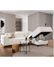 Narożnik Ragusso S, 3FB+OSB, funkcja spania, pojemnik, regulowane zagłówki, Stagra