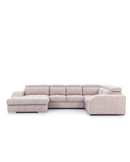 Narożnik Tulon U, OSB+2F+R+1BP, funkcja spania, pojemniki, regulowane zagłówki, Stagra