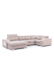 Narożnik Tulon U, OSB+2F+R+1BP, funkcja spania, pojemniki, regulowane zagłówki, Stagra