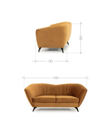 Sofa Vittorio, 2 osobowa, Stagra