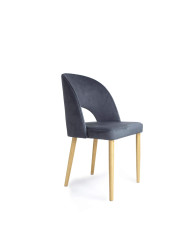 Krzesło Alora A-1412, dębowe, tapicerowane siedzisko i oparcie, FAMEG