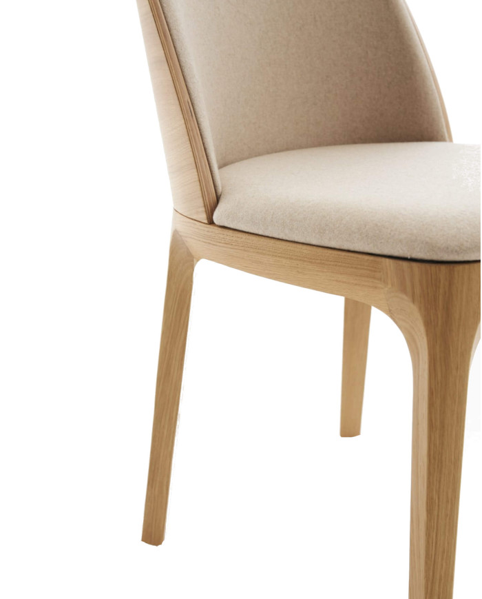 Krzesło Arch A-1801, bukowe, tapicerowane siedzisko i oparcie, FAMEG