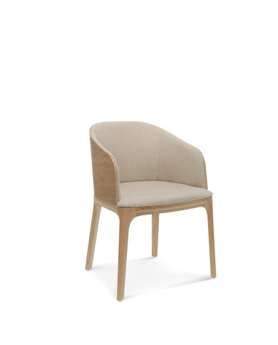 Fotel z podłokietnikami Arch B-1801, bukowy, tapicerowane siedzisko i oparcie, FAMEG Fotel z podłokietnikami Arch B-1801, bukowy, tapicerowane siedzisko i oparcie, FAMEG