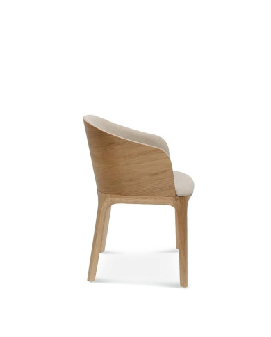 Fotel z podłokietnikami Arch B-1801, bukowy, tapicerowane siedzisko i oparcie, FAMEG Fotel z podłokietnikami Arch B-1801, bukowy, tapicerowane siedzisko i oparcie, FAMEG